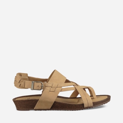 Teva Ysidro Extension Women's Khaki Wedge Sandals CA94462 Canada Online